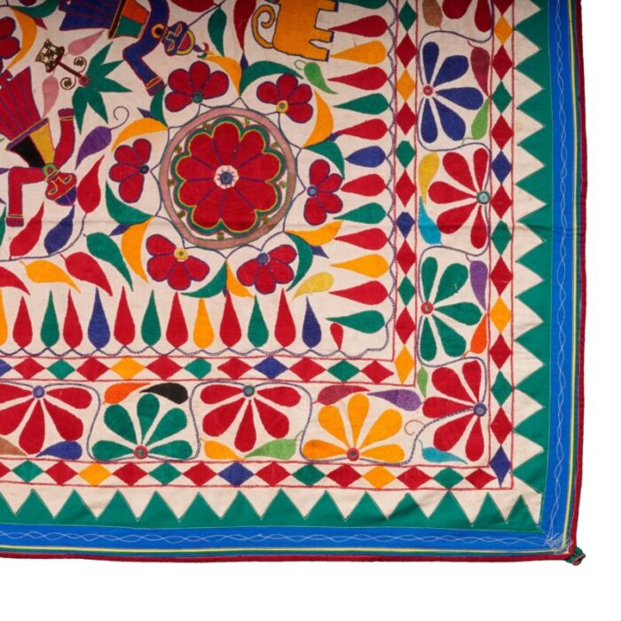 1990s hand embroidered vintage gujarati textile 2858