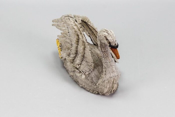 19th century beaded swan figure 10