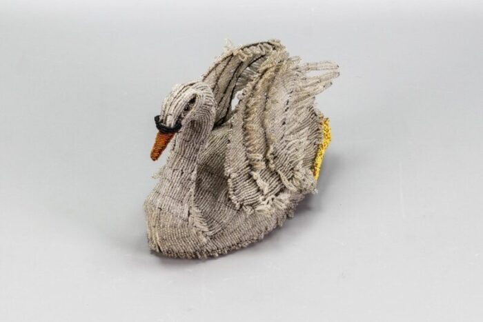 19th century beaded swan figure 11