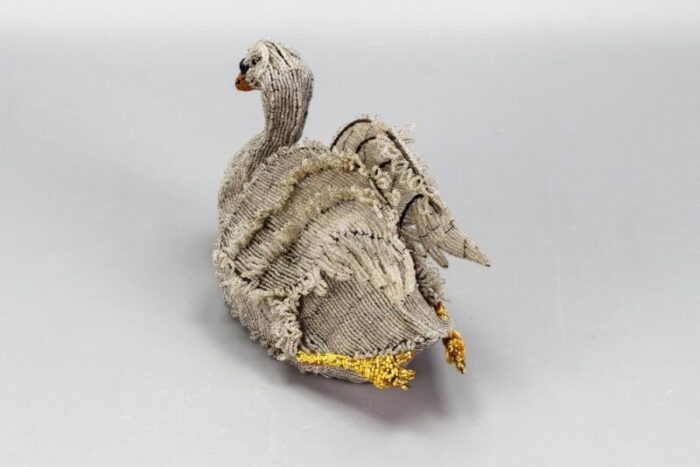 19th century beaded swan figure 13