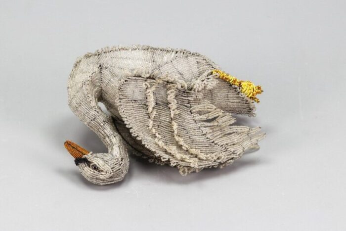 19th century beaded swan figure 15