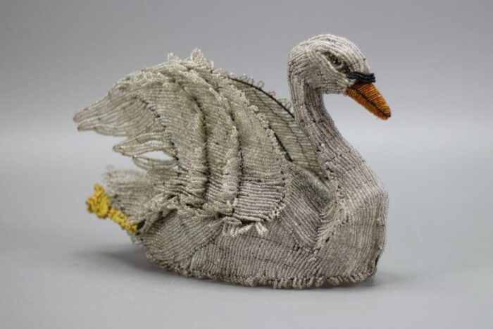 19th century beaded swan figure 2