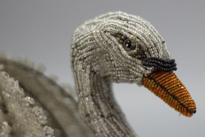 19th century beaded swan figure 3