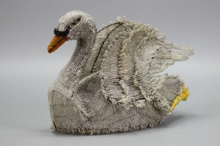 19th century beaded swan figure 5