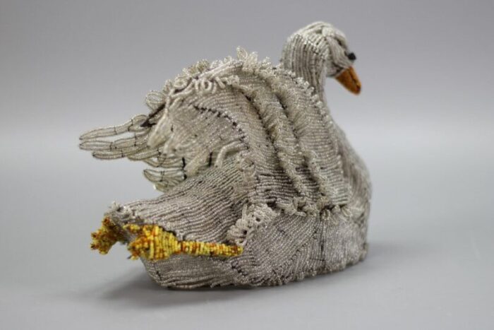 19th century beaded swan figure 7