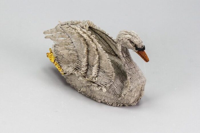 19th century beaded swan figure 9