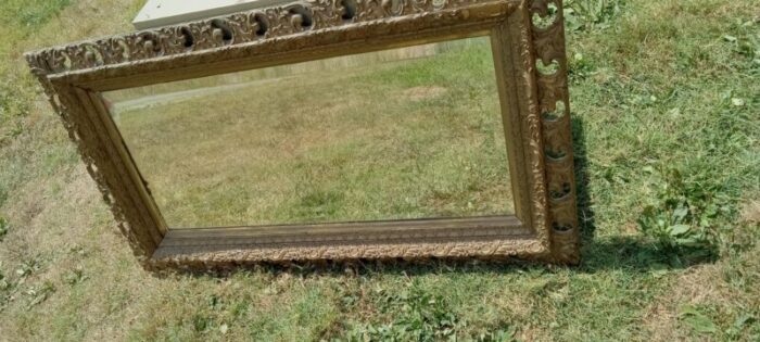 19th century carved giltwood frame wall mirror 3158