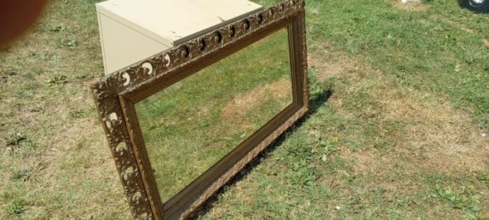 19th century carved giltwood frame wall mirror 5774