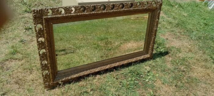 19th century carved giltwood frame wall mirror 7832