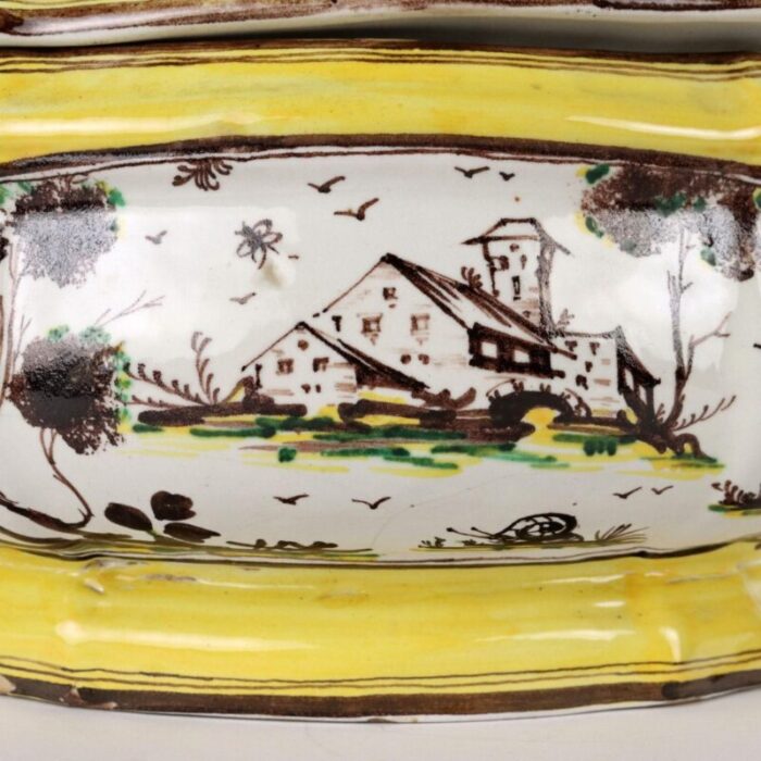 19th century ceramic majolica tureen italy 6