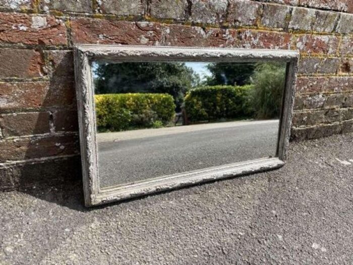 19th century french carved wood and gesso mirror 1488