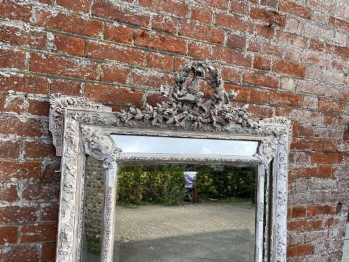 19th century french carved wood and gesso mirror 2318