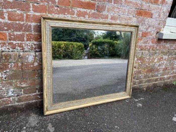 19th century french carved wood and gesso mirror 3397