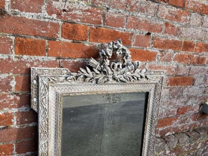 19th century french carved wood and gesso mirror 3937