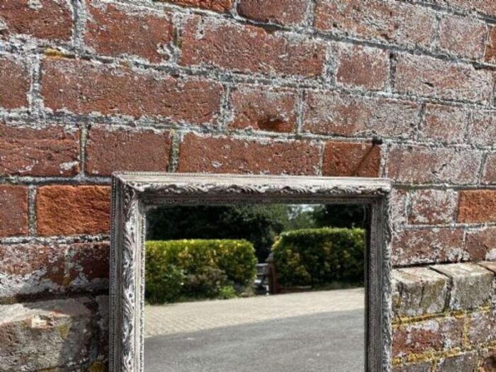 19th century french carved wood and gesso mirror 3946