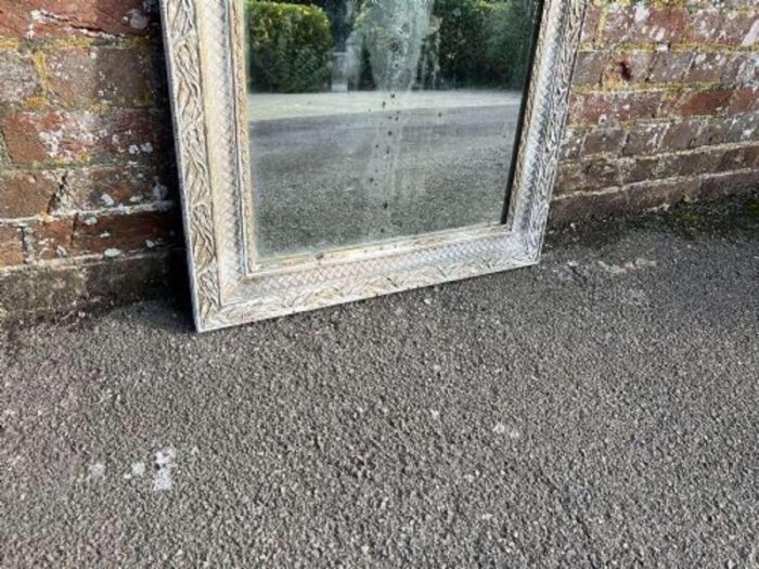 19th century french carved wood and gesso mirror 5795