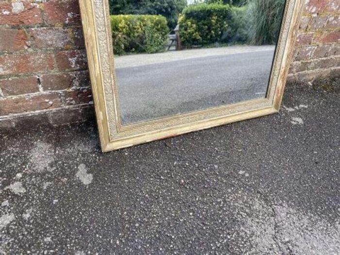 19th century french carved wood and gesso mirror 6942