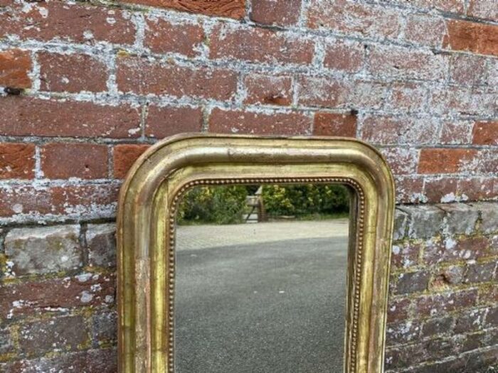 19th century french carved wood and gesso mirror 8040