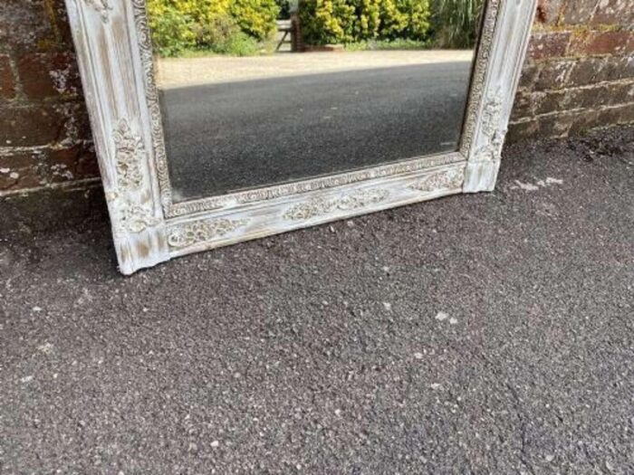 19th century french carved wood and gesso mirror 8085