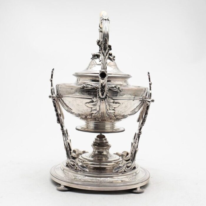 19th century french christofle silver plated samovar and teapot set 4 piece original 3183