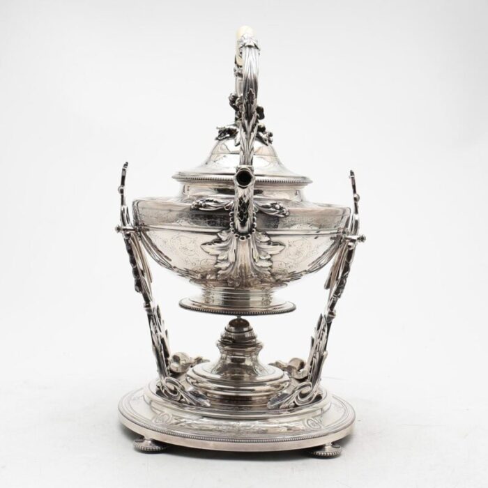 19th century french christofle silver plated samovar and teapot set 4 piece original 3767