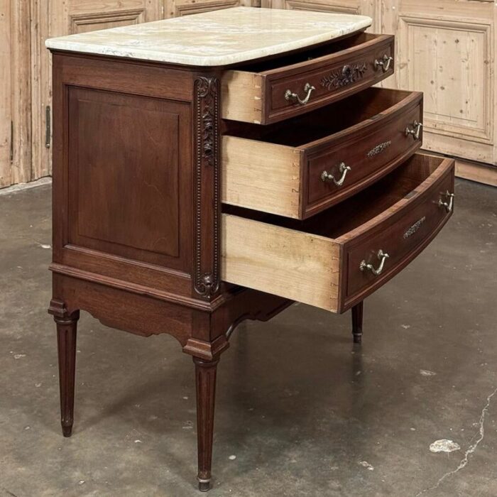 19th century french louis xvi mahogany onyx top commode 2898