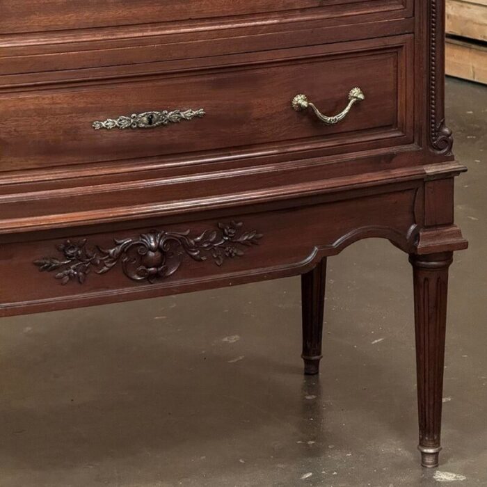 19th century french louis xvi mahogany onyx top commode 5249