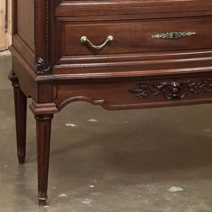 19th century french louis xvi mahogany onyx top commode 9374