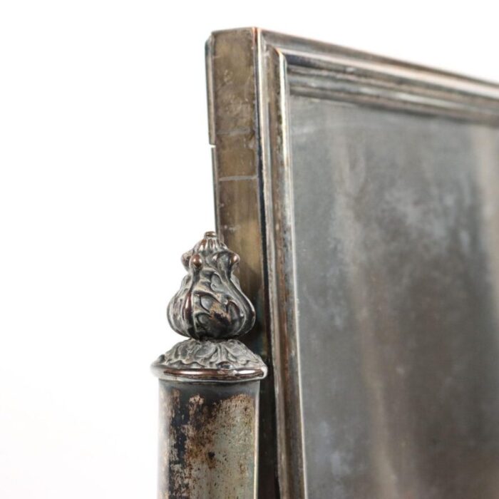 19th century table mirror in silver metal uk 3