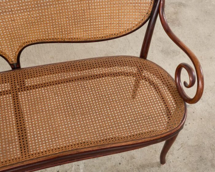 19th century thonet no 5 bentwood cane settee 1167