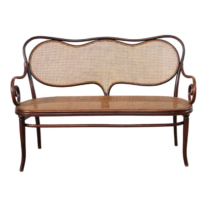 19th century thonet no 5 bentwood cane settee 2412