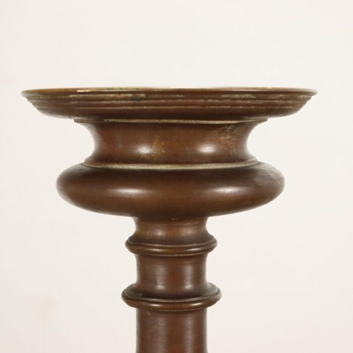 19th or 20th century bronze candleholder italy 3