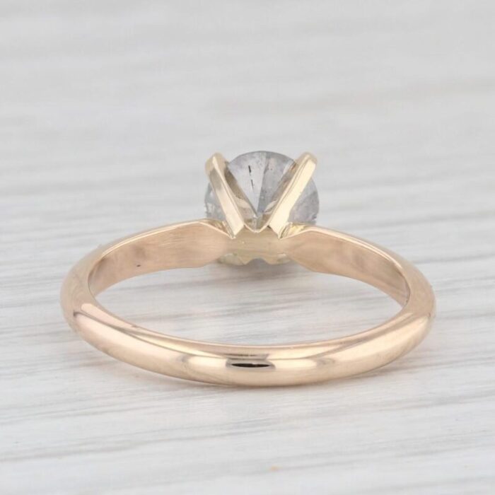 1ct gray galaxy diamond solitaire engagement ring 14k yellow gold size 575 6992