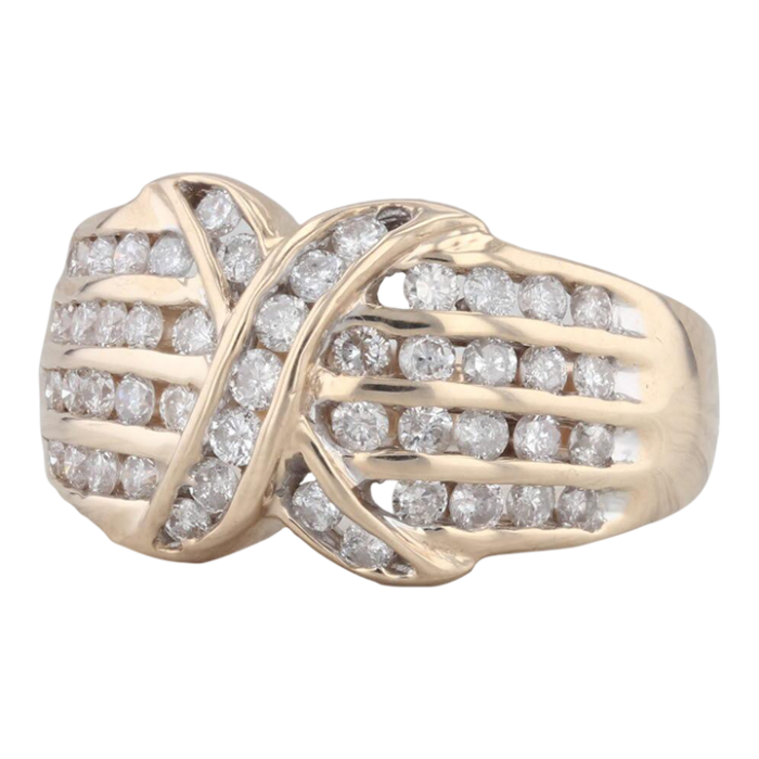 1ctw diamond knot ring 10k yellow gold size 7 2698