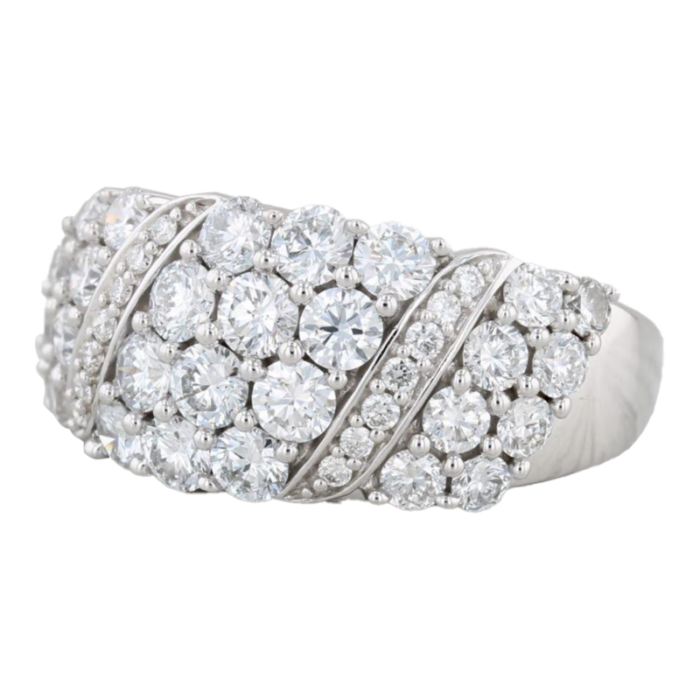 205ctw lab created diamond ring 10k white gold size 1075 cocktail cluster 5818