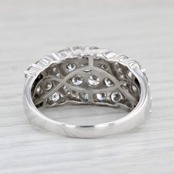 205ctw lab created diamond ring 10k white gold size 1075 cocktail cluster 9240