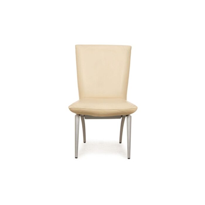 7000 leather chairs in cream from rolf benz 0002