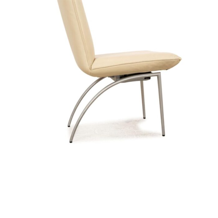 7000 leather chairs in cream from rolf benz 2132