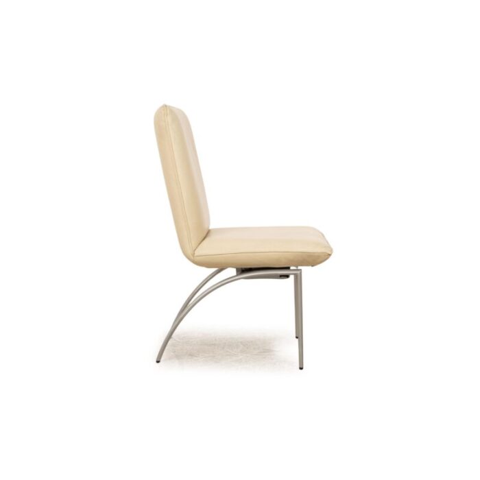 7000 leather chairs in cream from rolf benz 4772