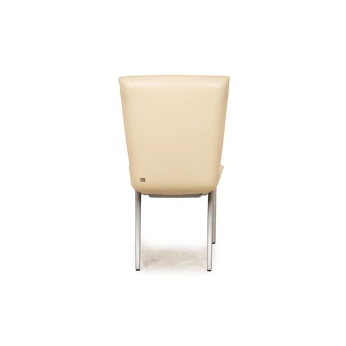 7000 leather chairs in cream from rolf benz 8654