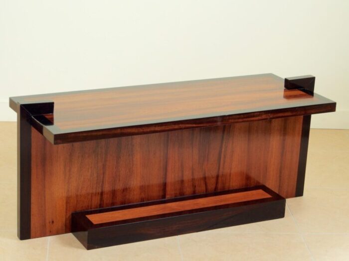 Jean Royere black rosewood and satinwood table 1 master