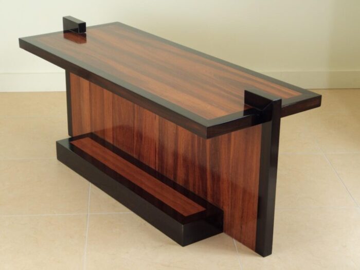 Jean Royere black rosewood and satinwood table 4 master