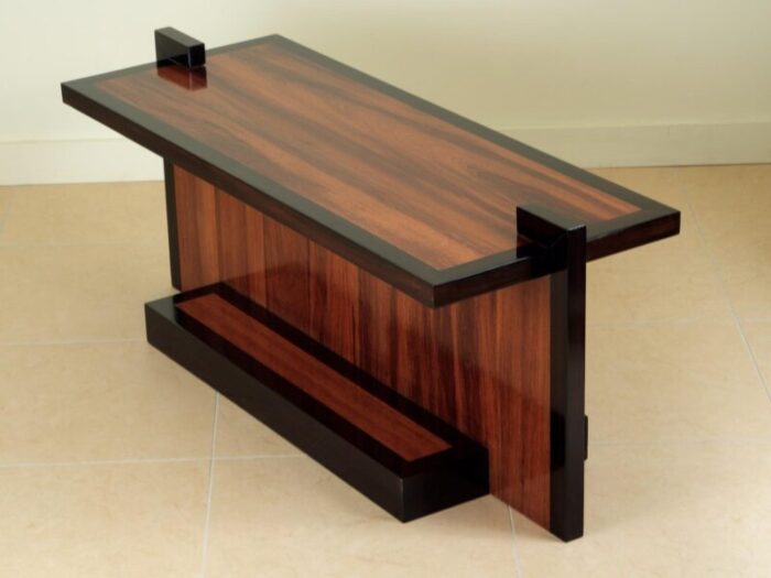 Jean Royere black rosewood and satinwood table 5 master