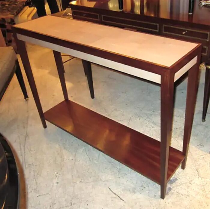 Mahogany Shagreen top Console3 master