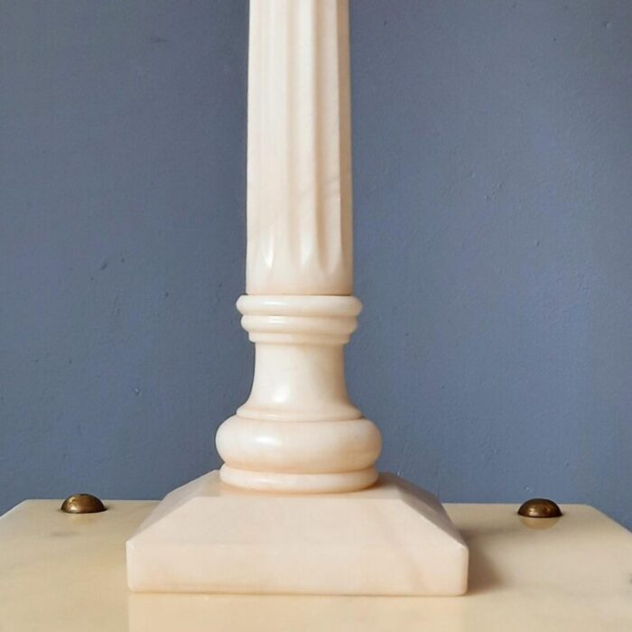 alabaster uplighter table lamp 1980s 9100