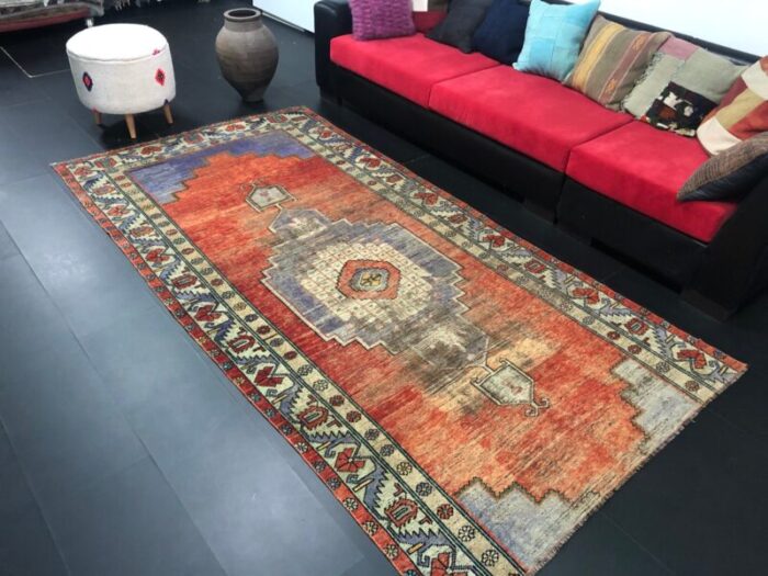 anatolian handmade burnt orange wool area living room rug 3