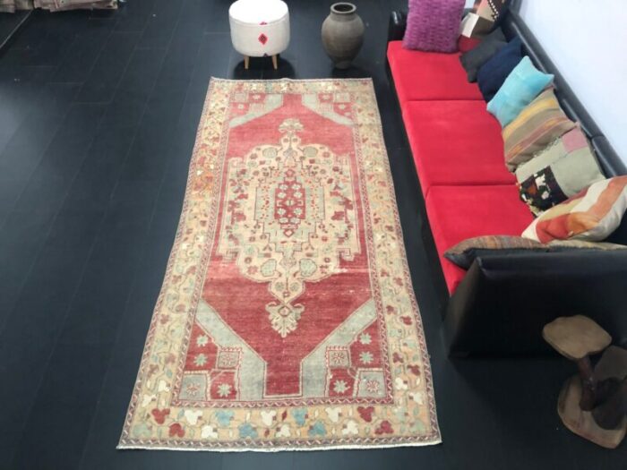 anatolian wool vintage oushak rug 1