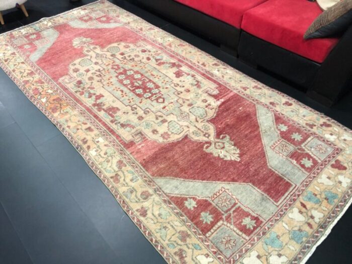 anatolian wool vintage oushak rug 5