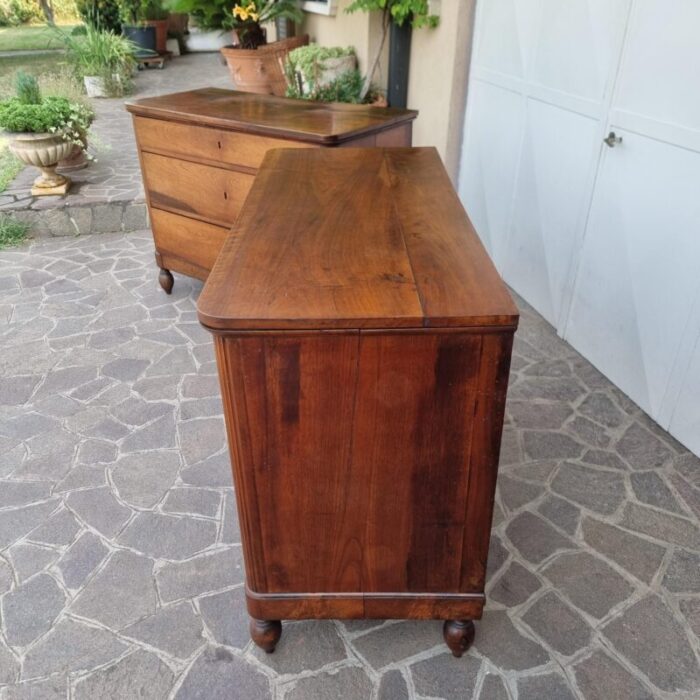 antique chests of drawers in walnut 1850 set of 2 1543