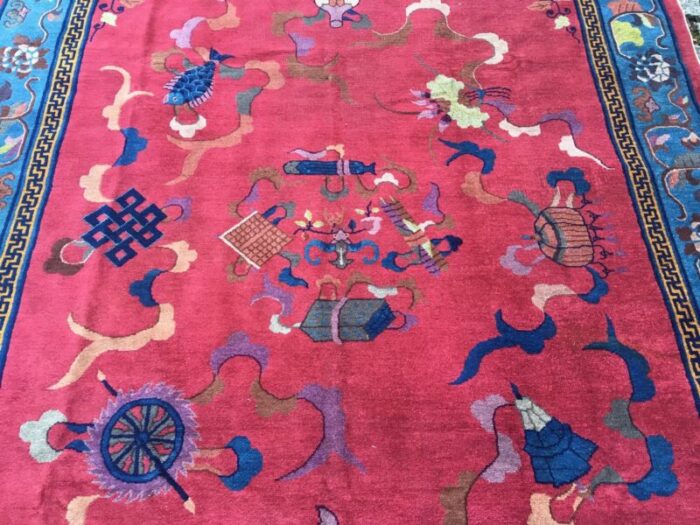 antique chinese art deco rug 1920s 0410